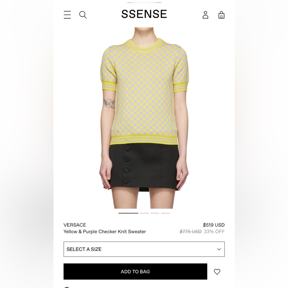 Versace wool knit crew neck